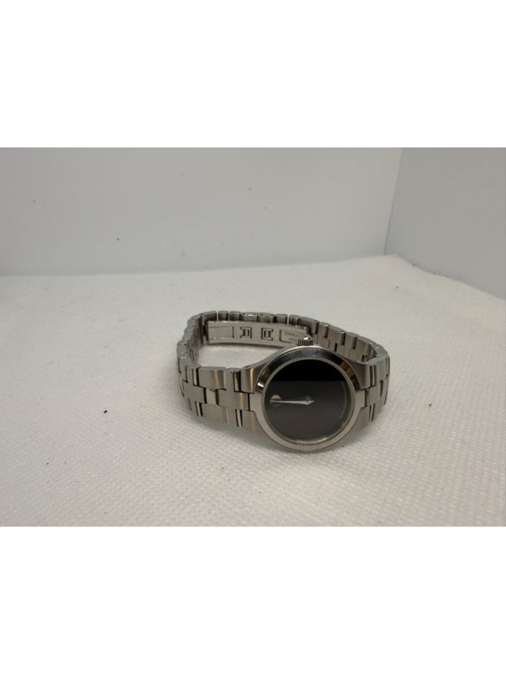 Movado Museum Women’s Swiss Made Stainless Steel Watch Black Dial Sapphire Parts - Picture 9 of 11